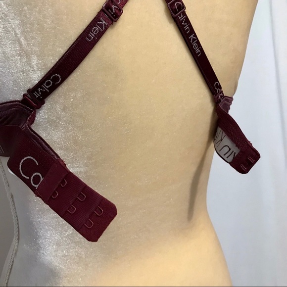 Calvin Klein “2/$20” NWOT Metallic Burgundy Demi Bra Women 34B - Picture 8 of 14